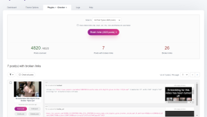Some broken links are found and added in the results Some broken links are found and added in the results
