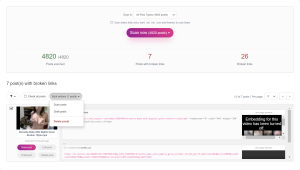 Scan is finished, let's bulk edit posts with broken links Scan is finished, let's bulk edit posts with broken links